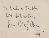 Olaf Olsen The Man In The White Suit 1949 Hand Signed Autograph
