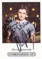 Oliver Farnworth Coronation Street Hand Signed ITV Cast Card Photo