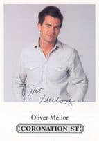 Oliver Mellor Coronation Street ITV Hand Signed Cast Card Photo