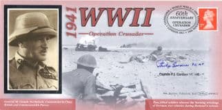 Operation Crusader Captain Gardner WW2 Benham Hand Signed FDC