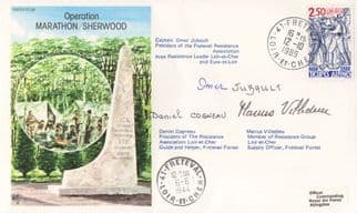 Operation Marathon Sherwood Hand Signed 3x of Resistance Group FDC