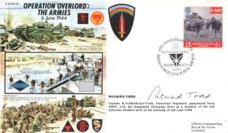 Operation Overlord The Armies WW2 Richard Todd Hand Signed FDC
