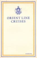 Orient Line Cruises Casablanca Cruise Ship P&O Passenger Guide Book -let