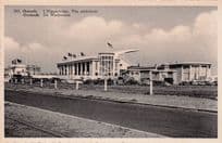 Ostende Hippodrome Horse Racing Car Park & Attendant Belgium Old Postcard