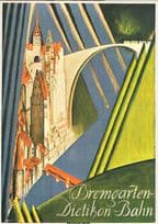 Otto Morach Plakat Der Bremgarten Dietikon Bahn Swiss Poster Postcard