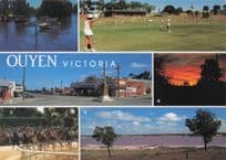 Ouyen Victoria Horse Racing Race Tennis Australia Postcard