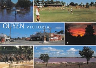Ouyen Victoria Horse Racing Race Tennis Australia Postcard