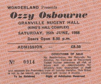 ozzy osbourne concert ticket cost