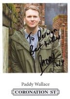 Paddy Wallace Coronation Street Hand Signed Cast Card Photo