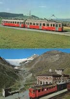 Palugletscher Switzerland Train Transport Rare Postcard