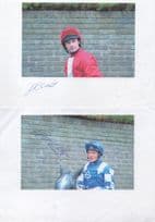 Pat Eddery Dane O'Neill 2x Horse Race Sandown Signed Picture Please Read