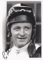 Pat Eddery Legendary Horse Racing Jockey Large Hand Signed Photo