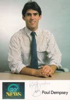Paul Dempsey Sky News Reader Hand Signed Cast Card Photo