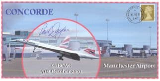 Paul Douglas Concorde Manchester Airport LTD TO 60 Hand Signed FDC