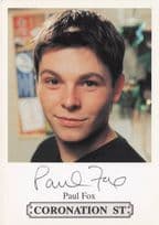 Paul Fox Coronation Street Vintage Rare Printed Signed Cast Card