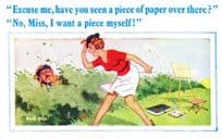 Peeping Tom Urinating In Bushes New Donald McGill Comic Postcard