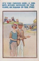 Peeping Tom With Circus Lady Getting Undressed Mr Buttons Comic Humour Postcard