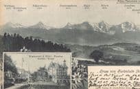 Pension Gurten Kulm Switzerland Rare Old 1909 Postcard