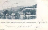 Pension Zimmerman Thunersee Switzerland Rare 1902 Postcard