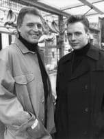 Pete & Ian Beale at Fruit & Veg Market Stall 1991 Eastenders BBC Press Photo