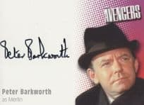 Peter Barkworth as Merlin The Avengers Hand Signed Card Photo