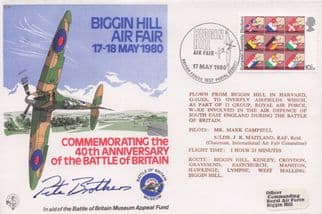 Peter Brothers Biggin Hill Air Fair 1980 Hand Signed Military FDC