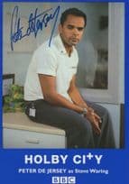Peter De Jersey Holby City Hand Signed BBC Cast Card Photo