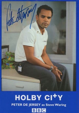 Peter De Jersey Holby City Hand Signed BBC Cast Card Photo