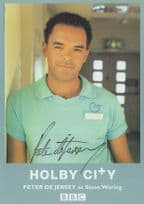 Peter De Jersey Holby City Rare Hand Signed Cast Card Photo