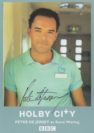 Peter De Jersey Holby City Rare Hand Signed Cast Card Photo