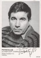 Peter Ellis The Bill ITV Rare Hand Signed Cast Card Photo