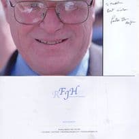 Peter Johnson Horse Racing Trainer Hand Signed Photo & Slip