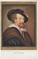 Peter Paul Rubens Flemish Artist Portrait Painting Old Cigarette Card