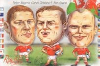 Peter Rogers Garin Jenkins Ben Evans Rugby 1999 Postcard