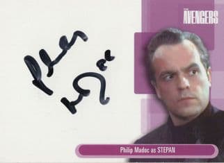 Philip Madoc The Avengers Hand Signed Autograph Photo Card