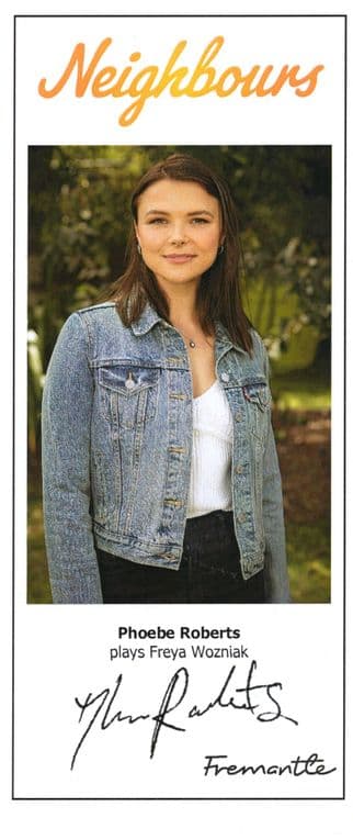 Phoebe Roberts as Freya Woznlak Neighbours Signed Photo