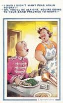 Piano Should Be On The Sea Ocean Governess Old Comic Humour Postcard