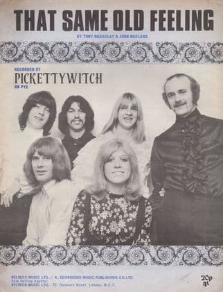 Picketty Witch That Same Old Feeling Rare Sheet Music