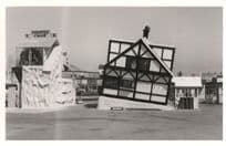 Pirates Cave Crazy Crooked House Fairground Theme Park Vintage Photo