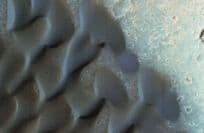 Planet Mars Orbit Reconnaissance Spaceship Barchan Sand Dunes Postcard