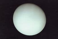 Planet Uranus Blue Orb Voyager 2 Spacecraft Photo Postcard