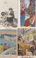 Polish Nativity 4x Christmas Poland Set of Postcard s