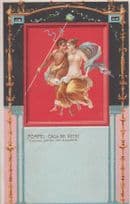 Pompei Casa Del Vettii Giovane Satiro Con Baccante Antique Italy Mural Postcard