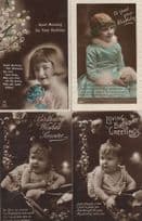 Posh Babies & Children 4x Greetings Happy Birthday Postcard s