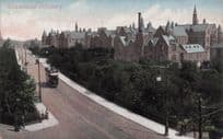 Posh Ladies Open Top Tram at Sunderland Infirmary Old Postcard
