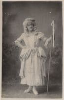Posh Lady Fancy Dress Antique Staff With Ribbon Old Postcard