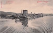 Pozdrav Iz Trogira Pogled S Mora River Croatia Antique Postcard
