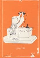 Priest Communion Church Altar With Telephone Comic French Postcard