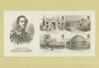 Prince Albert Queen 4x Victoria Home London RMPQ Stamp Postcard