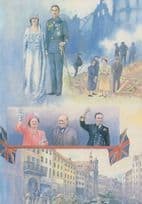 Prince Albert To Lady Bowes Lyon 1923 Royal Wedding Postcard